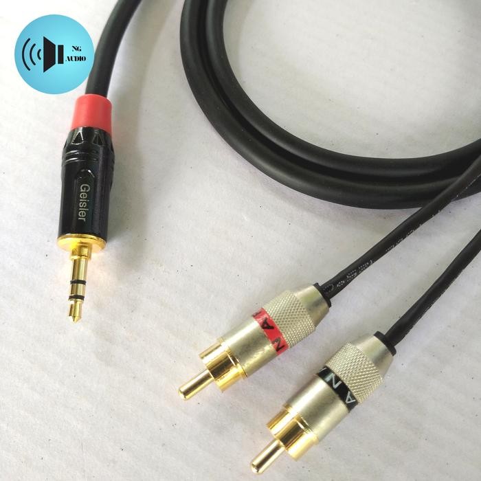 KABEL AUX CANARE 3.5MM STEREO TO 2 RCA MALE 3METER
