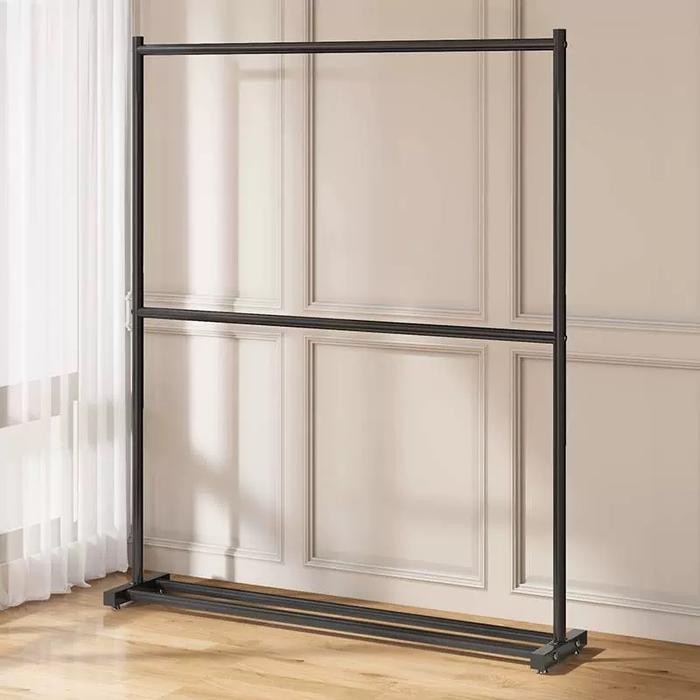 Ikea Livien - Gantungan Baju Besi Double Rak Baju Stand Hanger Gawang Jemuran Baju Jemuran Pakaian