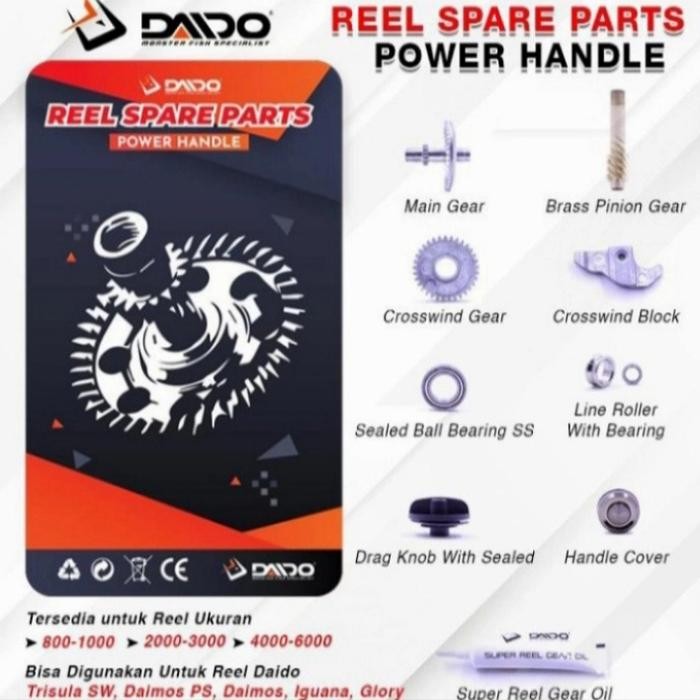 Daiwa - Sparepart Reel Pancing Daido Power & Normal Handle Part Gear Oil Knob