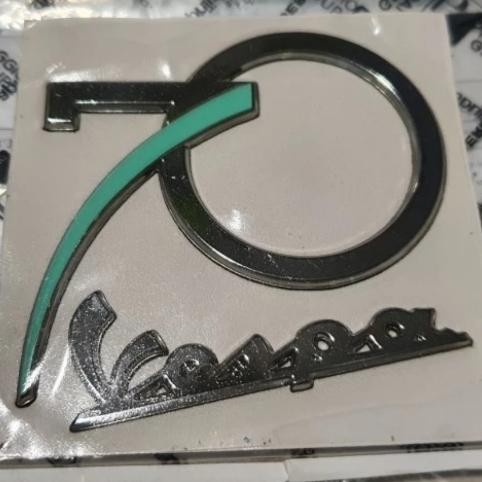 Stiker Logo 70 tahun Emblem Vespa 70th Anniversary limited edition