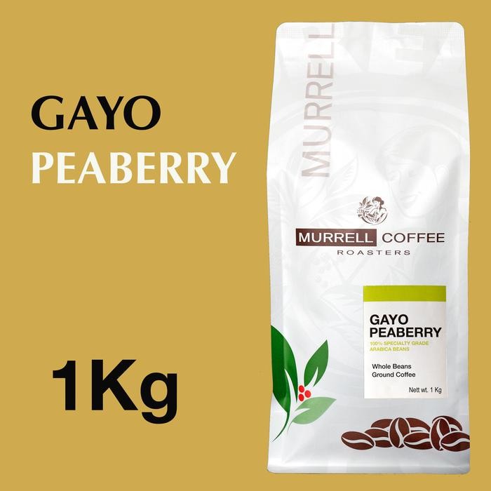 

1 Kg GAYO PEABERRY kopi lanang arabica specialty premium biji bubuk MURRELL COFFEE