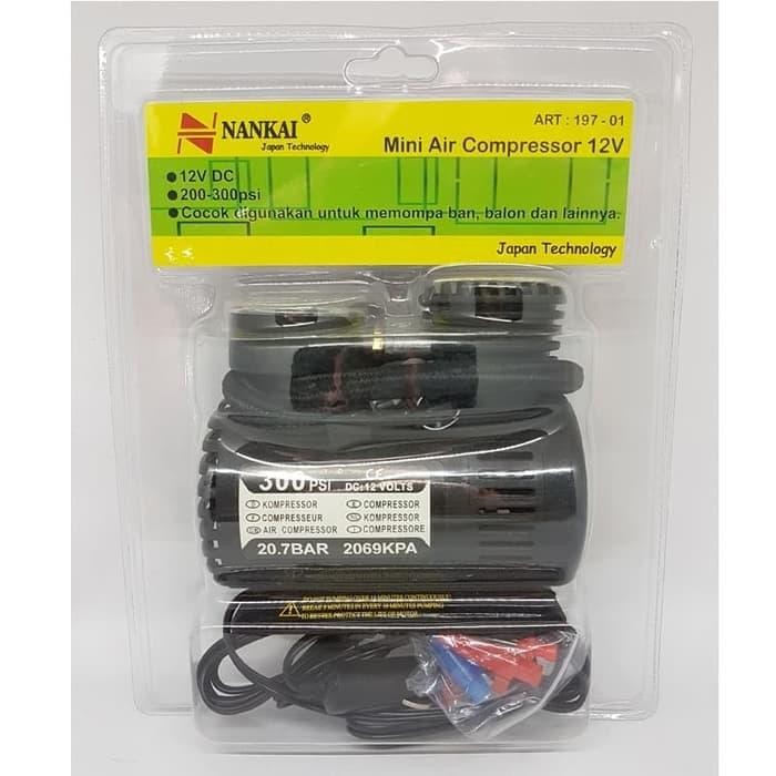 KOMPRESSOR ANGIN MINI DC NANKAI / POMPA MOBIL / KOMPRESSOR MINI MOBIL