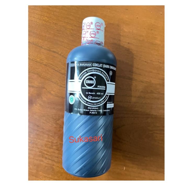 

Cross Dark Chocolate 580gr / 450 ML / pewarna makanan icing color