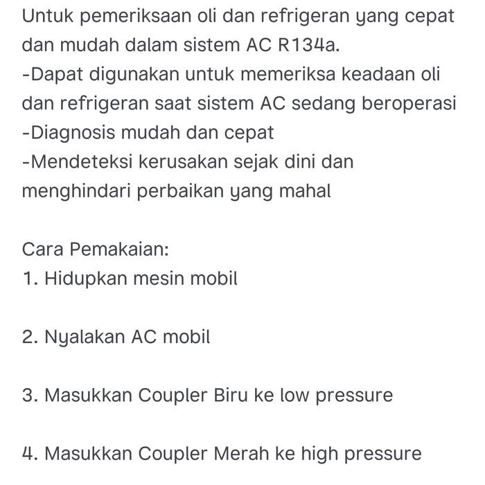 ALAT CEK OLI KOMPRESOR AC MOBIL