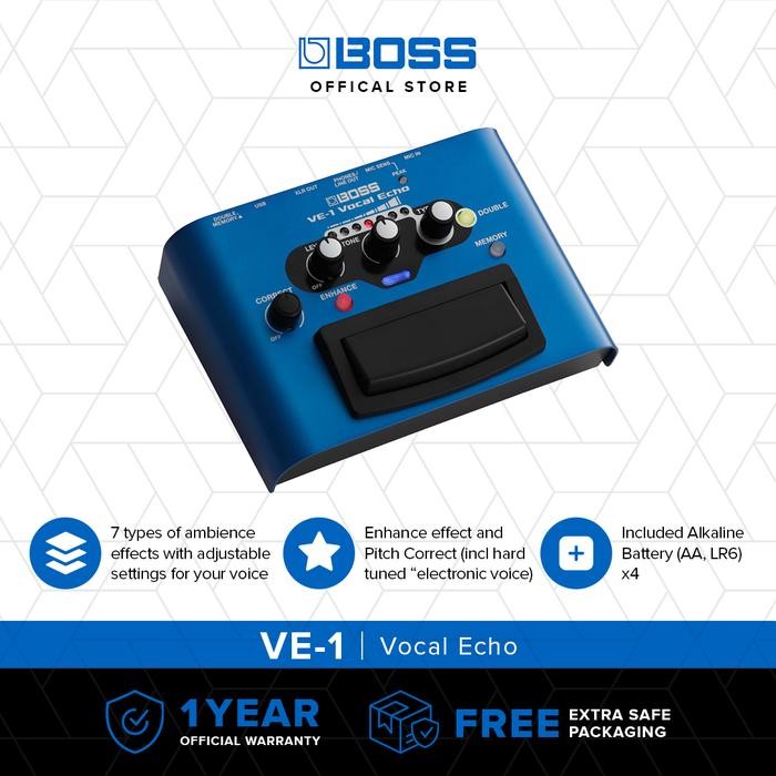 BOSS VE-1 Vocal Echo Pedal Efek Vokal