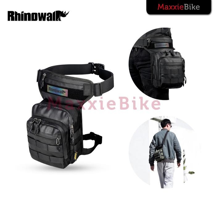 Rhinowalk MT102 Tas Sepeda Motor Selempang Taktikal Motorcycle Tactical Leg Bag Outdoor