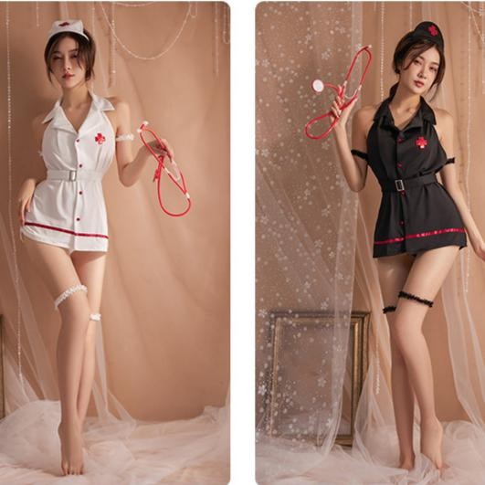 Sexy Lingerie Seksi Cosplay Custom + G String Nurse Perawat Sexy
