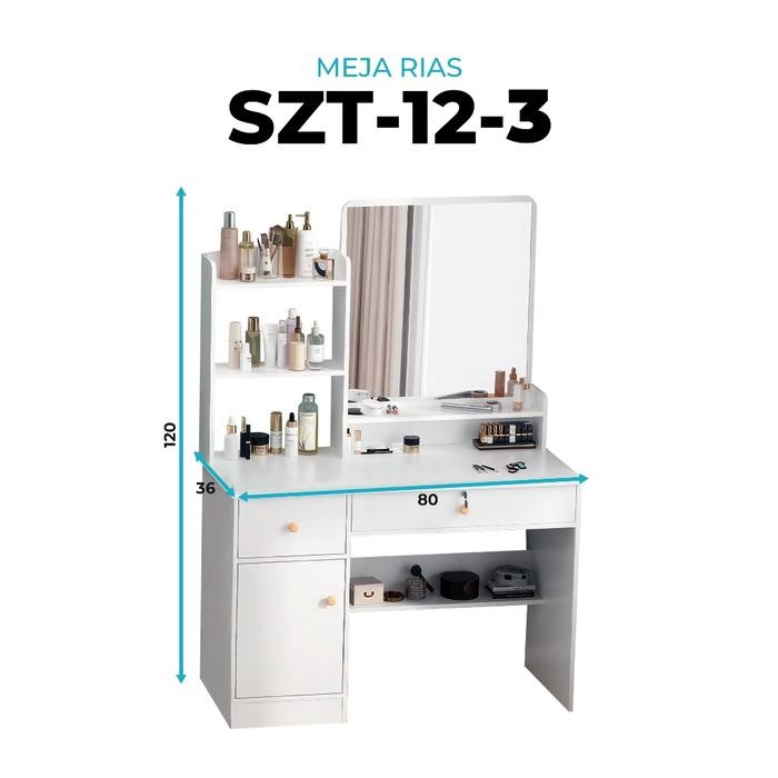 [Luxury Furniture] Meja Rias Cermin Minimalis Meja Rias Serbaguna Lemari Rak Kosmetik Laci Bahan