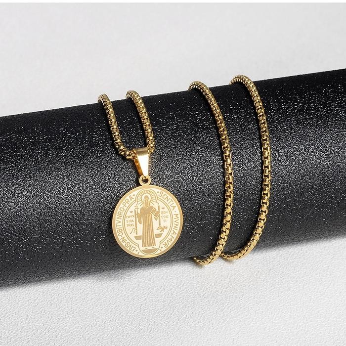 Kalung Medali Santo Benediktus / Medali Wasiat Bunda Maria