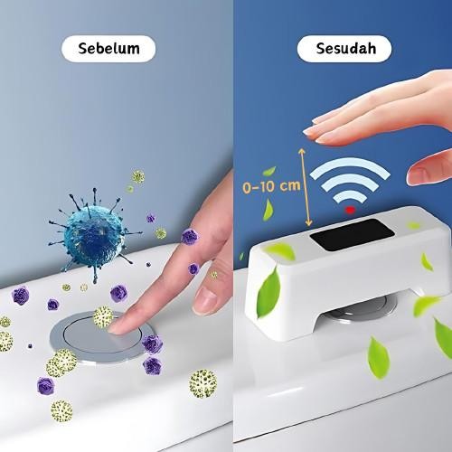 Flush Smart Sensor Toilet / Automatik Butang Indukti Toilet Flush Toilet Flush External Infred /
