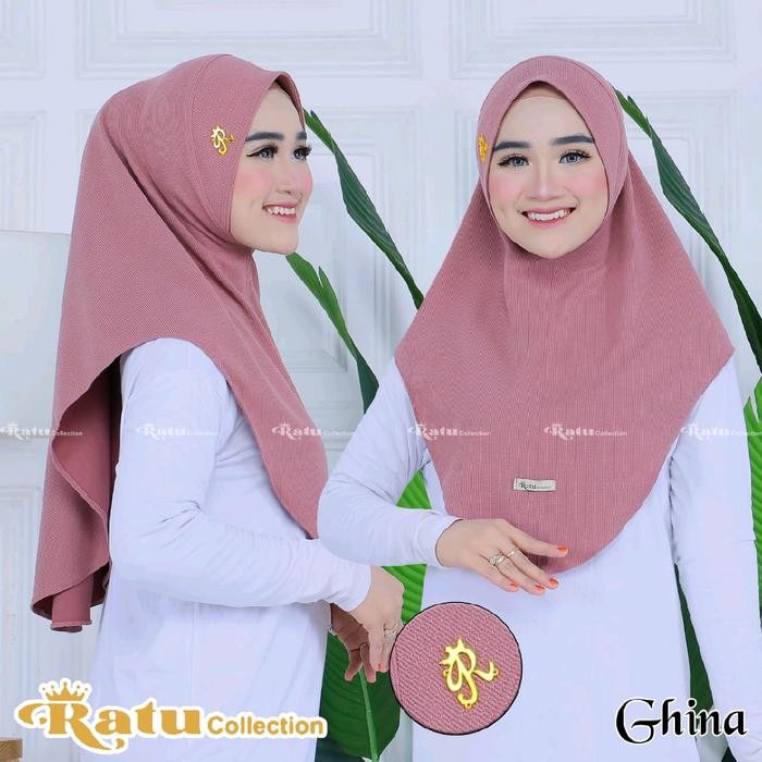 Jilbab instan Kenit Ghina Original Ratu