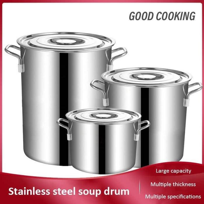 Panci stainless steel 304 panci dandang bakso stock pot tebal