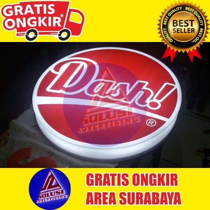 Neon Box Akrilik Neonbox Led Acrylic Model Custom / Bulat Terlaris