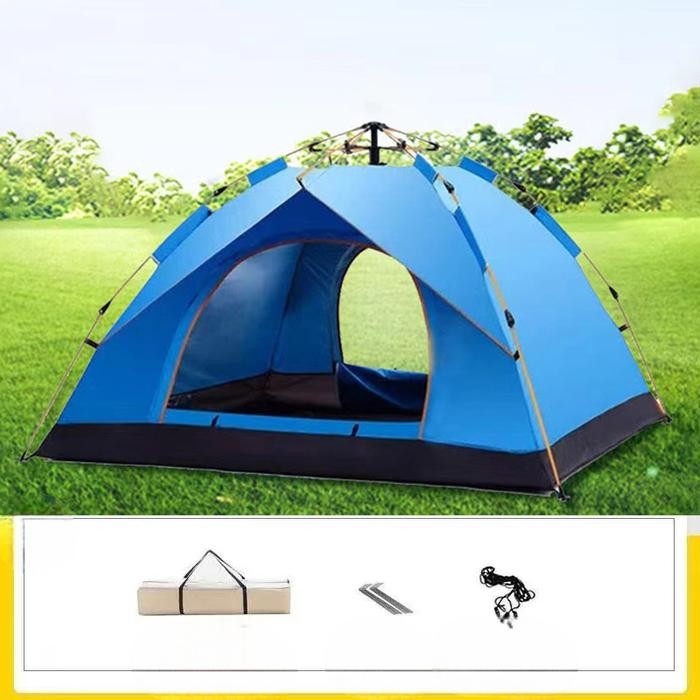 Eiger - Aihomeliving - Tenda Camping Simpel Tenda Outdoor Tenda Camping 4 Orang Parasut Dome Anti