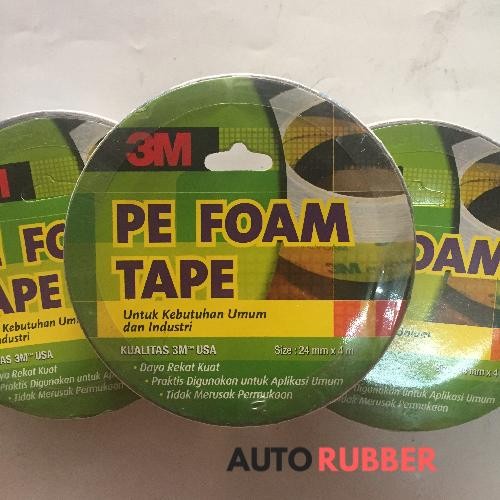 

Stok Baru 3M 1600 T Double Coated PE Foam Tape 24 Mm X 4M Original