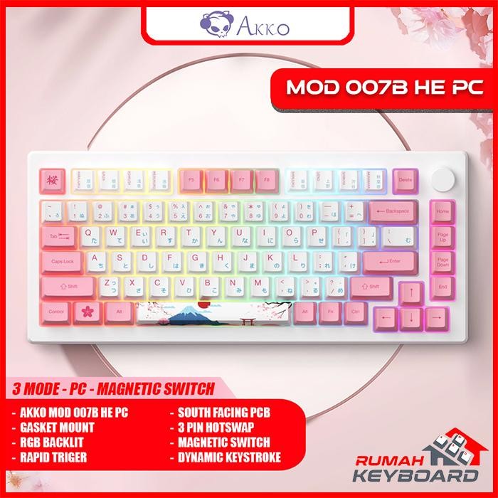 MECHANICAL KEYBOARD - AKKO MOD 007B HE PC - 75% - MAGNETIC - PC - RGB