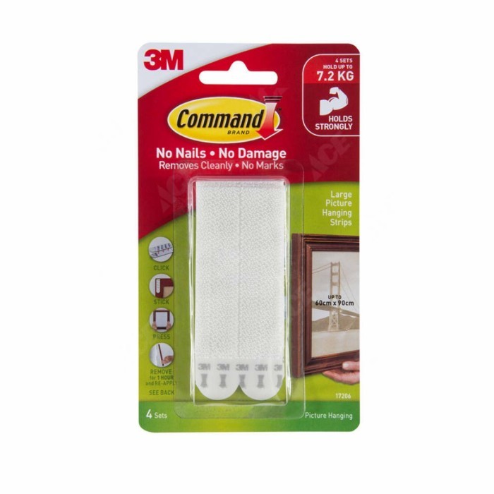 

Stok Baru 3m Command Picture Hanging Strip Large