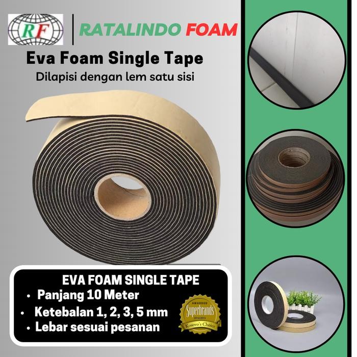 

Stok Baru Eva Foam Tape 3 mm x 10 Mtr Eva Foam Single Tape Lem satu sisi