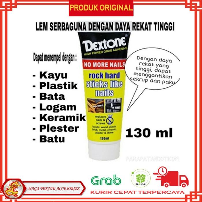 

Stok Baru LEM SERBAGUNA/LEM DEXTONE NO MORE NAIL / LEM ANTI PAKU 130 ML