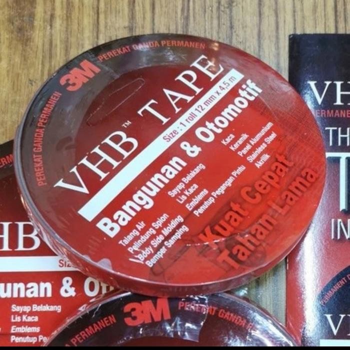 

Stok Baru double tape 3m/VHB Tape automotive 12mm X 4.5m/VHB Tape 3m