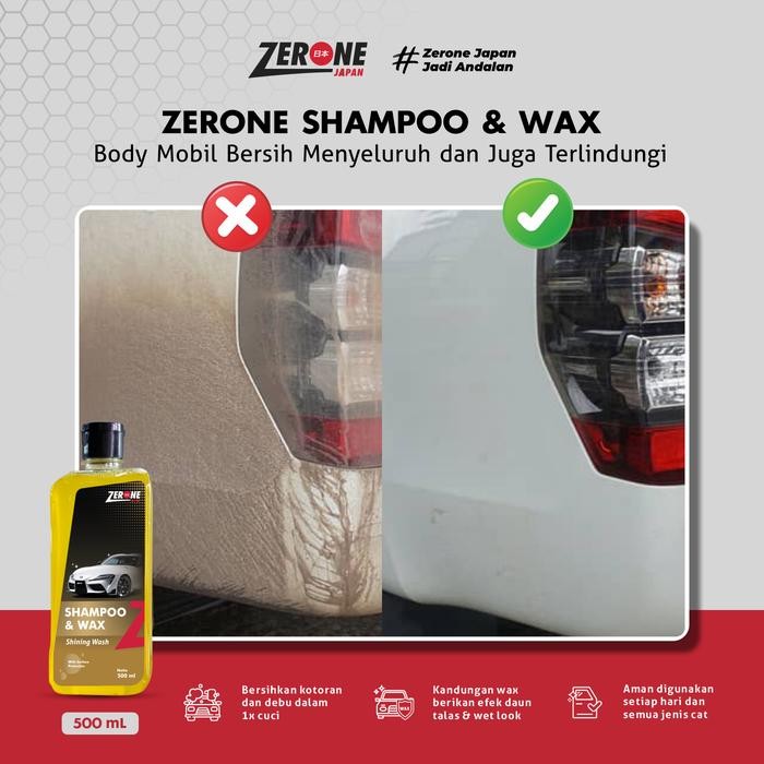 Zerone Shampo & Wax Mobil Sabun Cuci Shampo Mobil Busa Melimpah