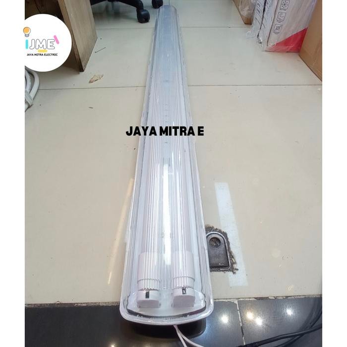 KAP TL 2X36 WATERPROOF IP65 SET + LAMPU T8 LED 16 WATT ECOFIT PHILIPS