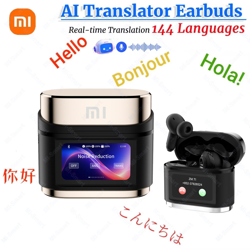 IMPORT Xiaomi Real Time Wireless AI Translator Earbuds Bluetooth-Compatible 5.4 Noise Cancelling