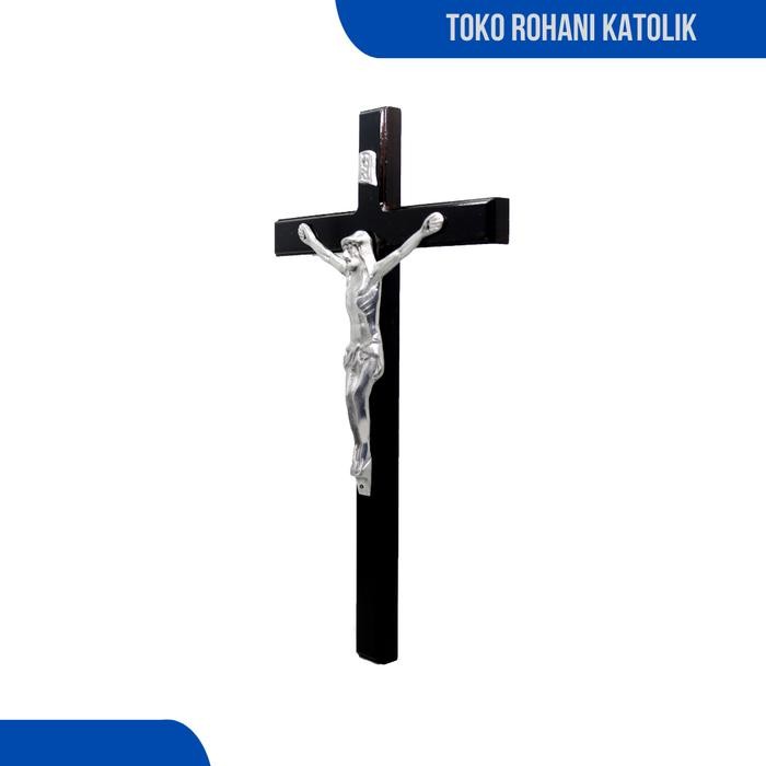 Sale Terbatas Salib Dinding Katolik 40 Cm (Silver) / Salib Dinding Besar / Salib Gantung / Salib