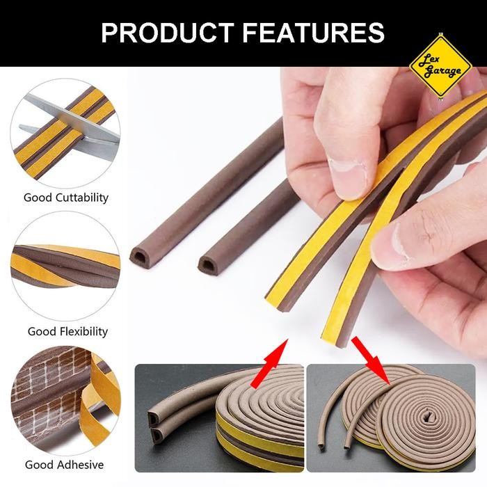 (Expert) Door Seal Strip Karet Busa Peredam Suara Penutup Celah Pintu Jendela