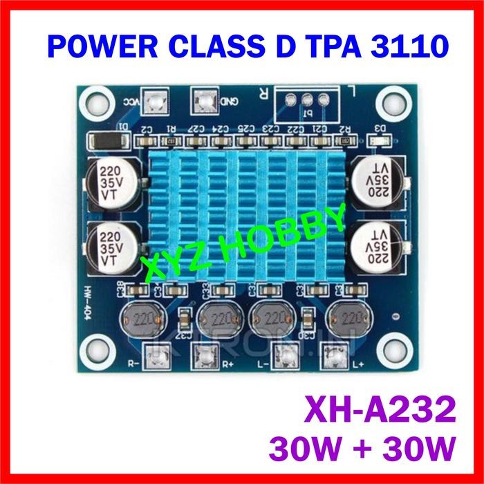Terlaris Xh-A232 Tpa3110 Class D Power Amplifier 2X30W Tpa 3110 Xha 232 Ongkir Termurah