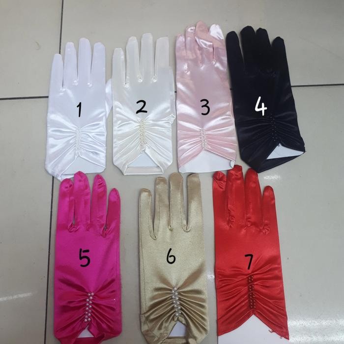 SARUNG TANGAN SATIN PENDEK DEWASASARUNG TANGAN PEA
