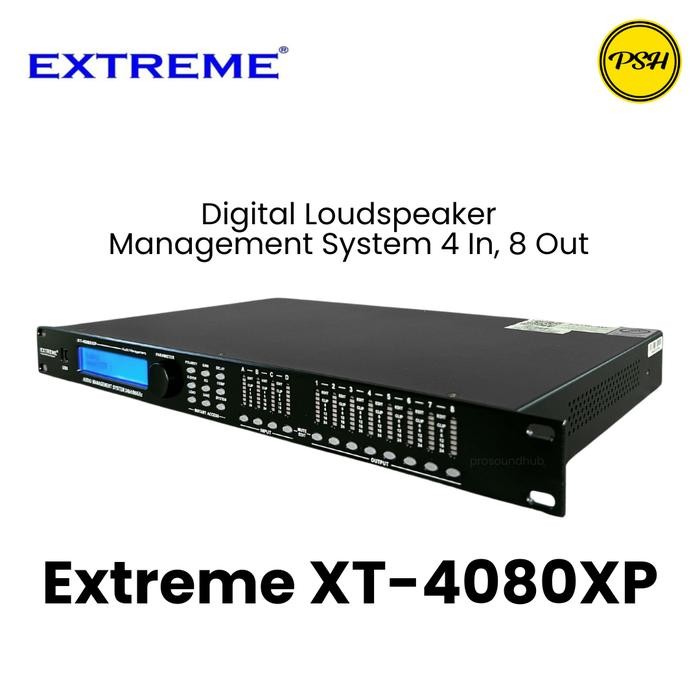 Extreme Xt-4080Xp Dlms Digital Loudspeaker Management System 4 In 8 Out Manajemen Speaker Extreme