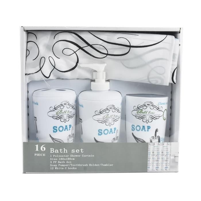 INFORMA - AKSESS KAMAR MANDI - BATH SET W/ CURTAIN SOAP FRESH (16)