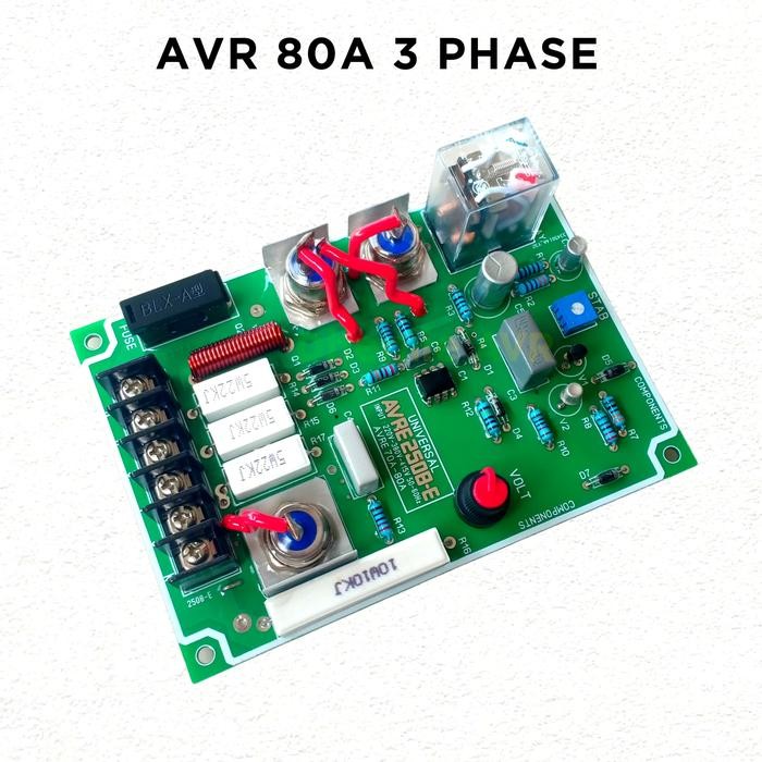 Bebas Ongkir AVR Genset AVR Generator 80A 3 phase Carbon Brussh/Exciter 220V-380V