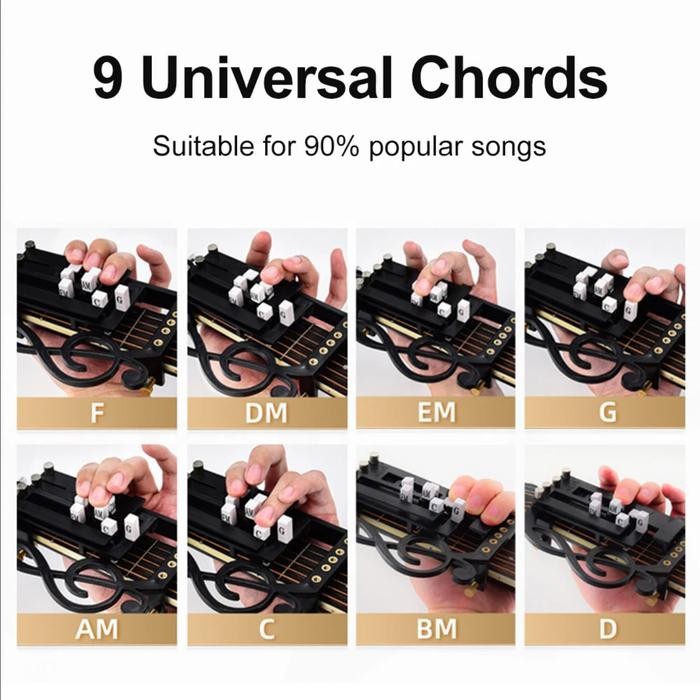 Alat Bantu Latihan Gitar /Alat Bantu Latihan Chord Gitar Satu Tombol / Folk Guitar Chord Practice