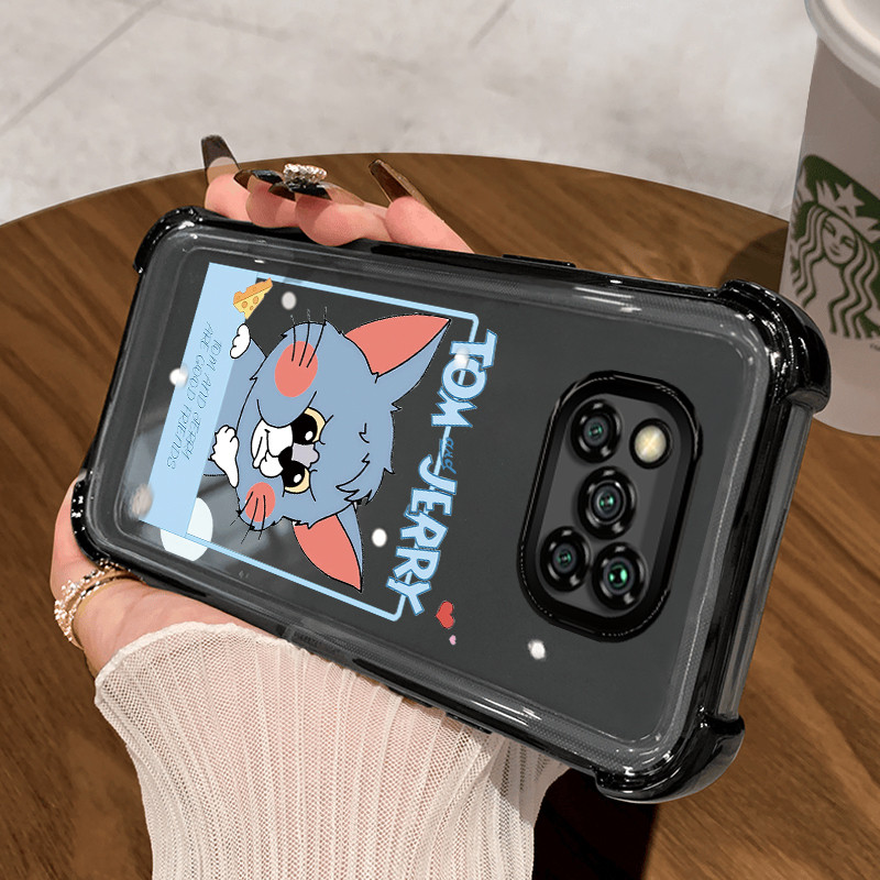 Casing Hp untuk Xiaomi POCO X3 POCO X3 NFC POCO X3 Pro Case animasi Kasing Glitter Perlindungan airb