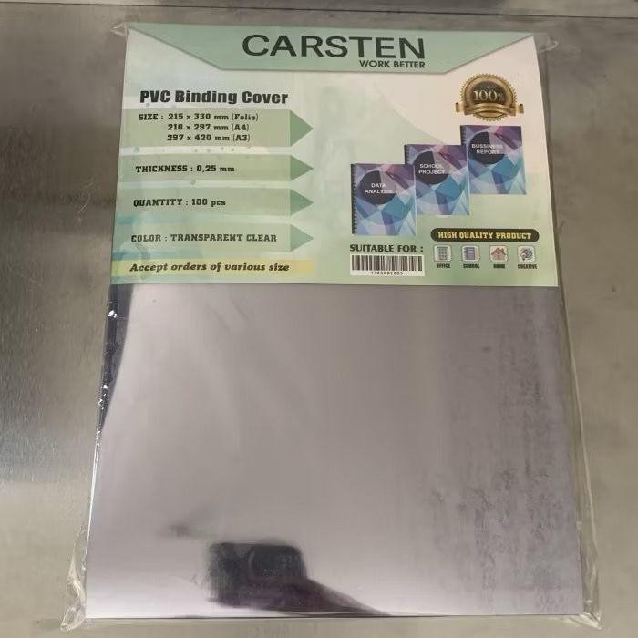 

Cover Plastik Mika Jilid Bening Transparant A4 / F4 Tebal 0.20mm 1 pack