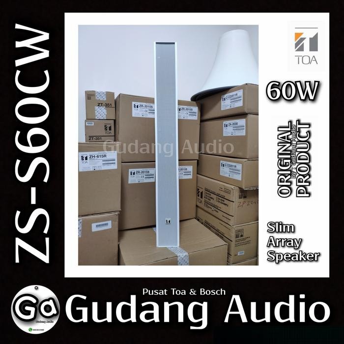 Toa Slim Array Speaker Zs-S60Cw 60Watt Zs-S60 Cw