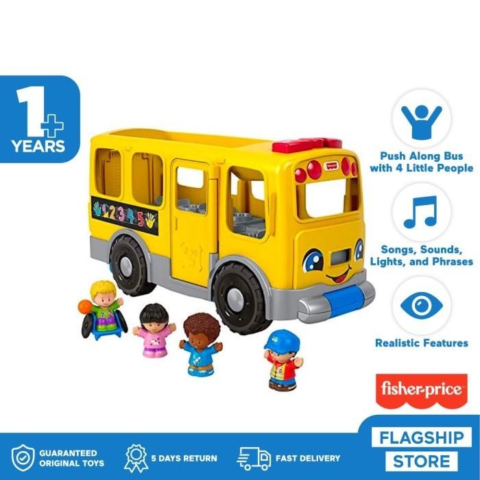 Fisher Little People Big Yellow School Bus Mainan Edukasi Bi