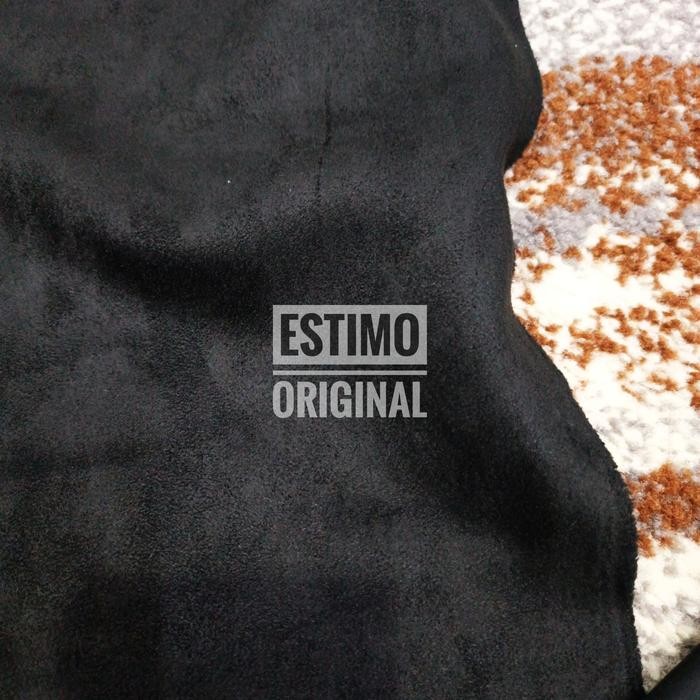 Kain Jok Mobil Suede Alcana Royal Black ukuran 140 X 100 Kain elastis Melar Bisa untuk Jok mobil