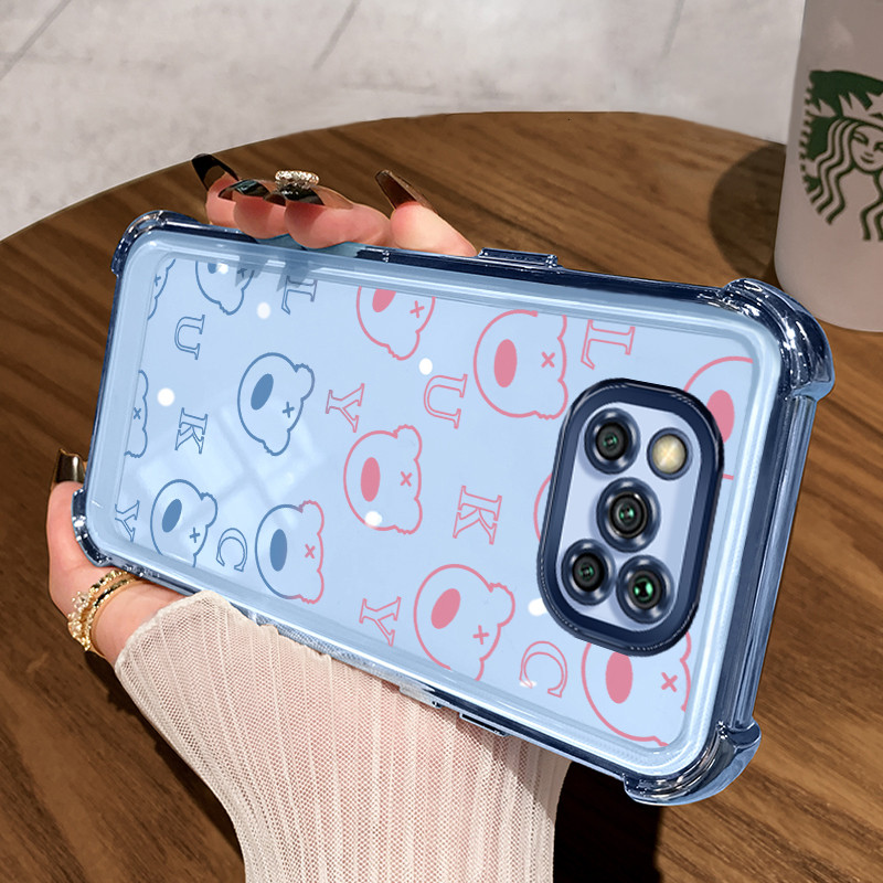 Casing Hp untuk Xiaomi POCO X3 POCO X3 NFC POCO X3 Pro Case Kasing Glitter Perlindungan airbag Elast