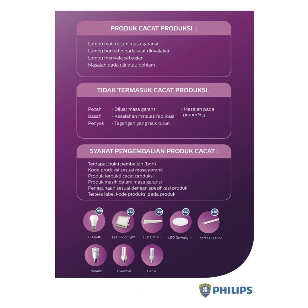 Expert Lampu LED PHILIPS 7W Kuning - LED Essential 7Watt 7 Watt 7W Grosir