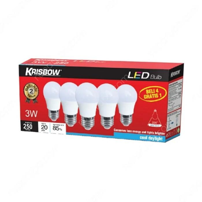 Expert lampu bohlam LED BULB KRISBOW 3-11 watt paket isi 5 GARANSI