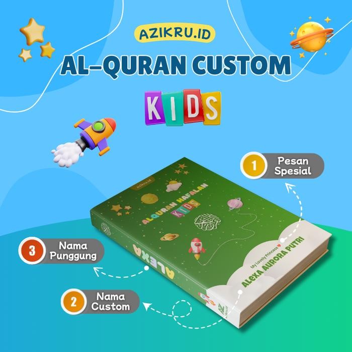 Alquran Custom Nama Anak Azikru.id Al-Quran Hafalan Kids Tajwid