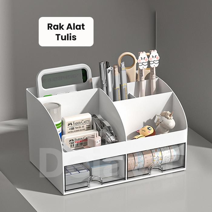

HOT SALE! Dejavu Kotak Organizer Alat Tulis Meja Kantor Rak Kosmetik Laci Desktop Storage Serbaguna