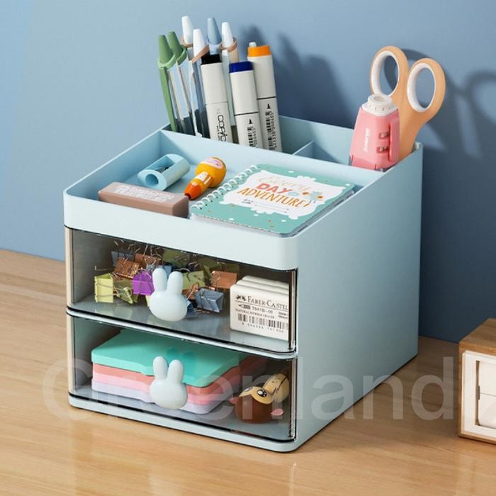 

TERBARU! Greenland Organizer Meja Rak Laci Pensil Tempat Penyimpanan Make Up Kotak Laci Kosmetik