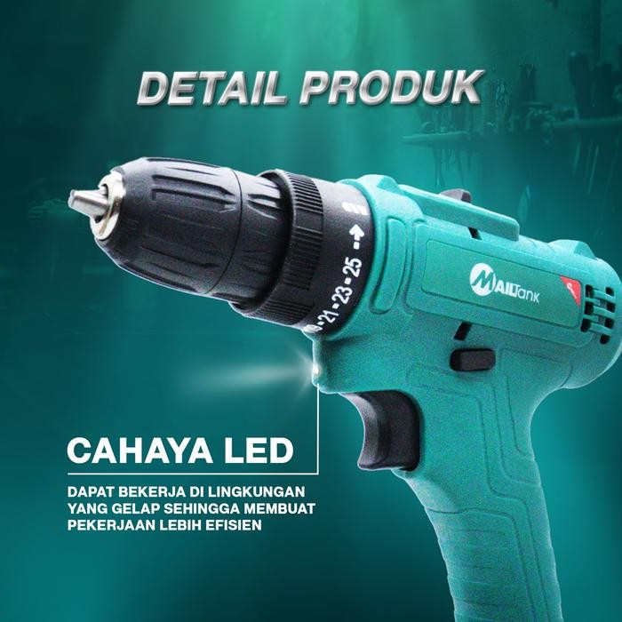 MAILTANK SH201 Mesin Bor Baterai Cordless Drill 21v