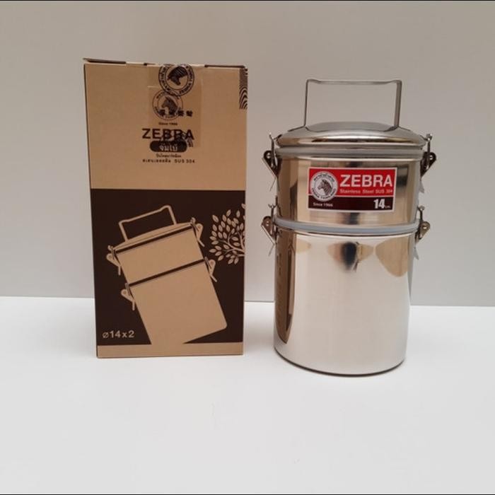 Bagus Rantang Zebra Stainless Steel 14Cm Smart Lock Jumbo Susun 2 150255