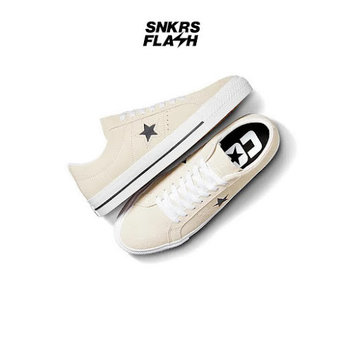 CONVERSE One Star Pro Ox Egret White Sepatu Sneakers Unisex - 172950C - Size 41