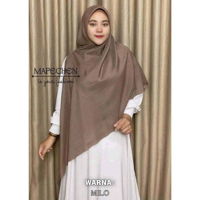 Hijab Syar'i Polos 130x130 Jilbab Jumbo Segiempat Voal Premium Laser Cut